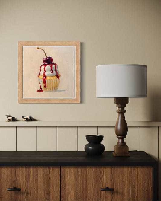 Dripping Cherry Cupcake