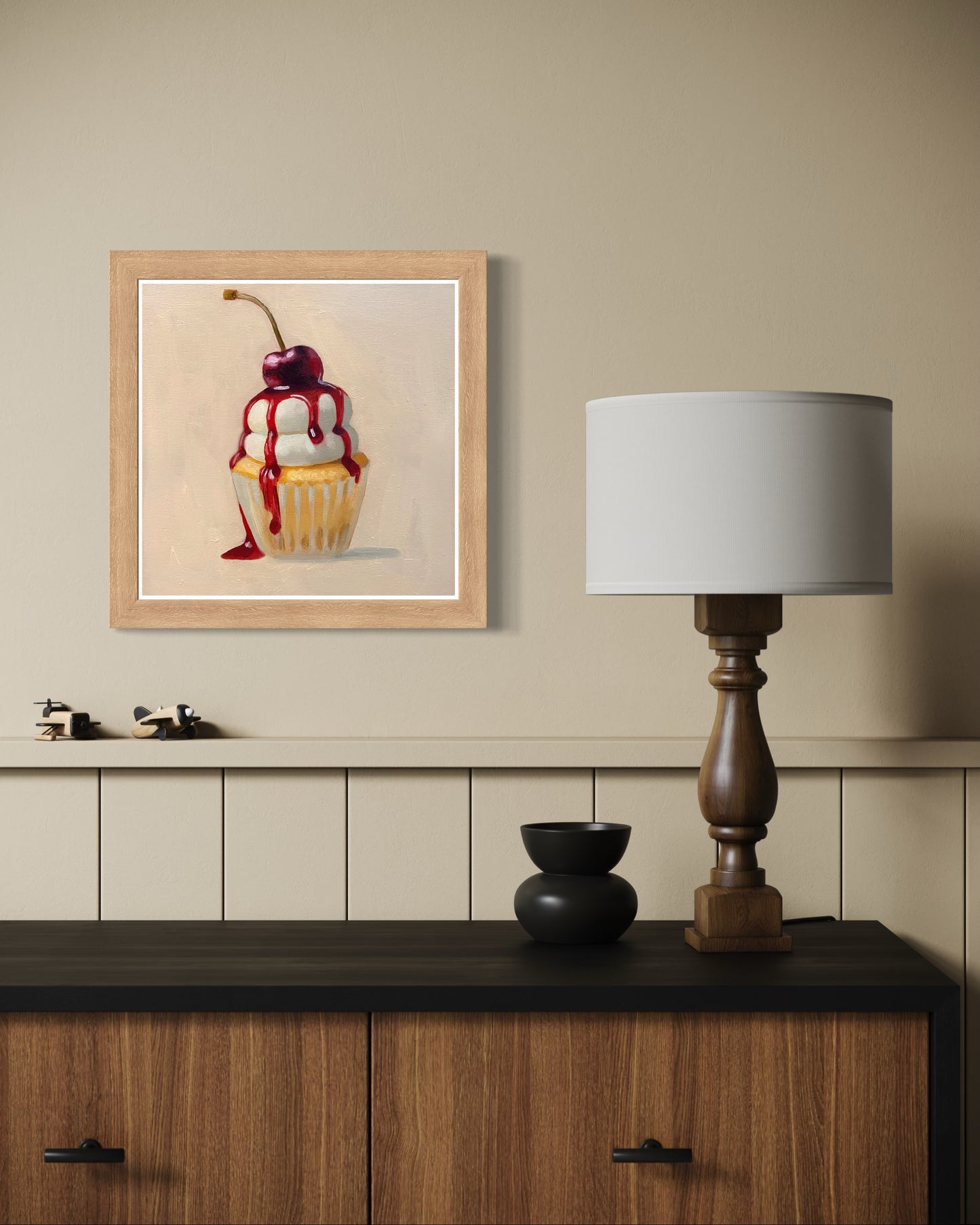 Dripping Cherry Cupcake