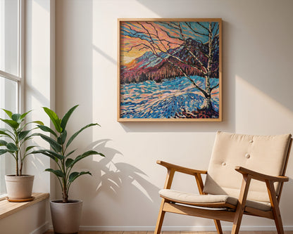 Chamonix Birch Footsteps in the Snow