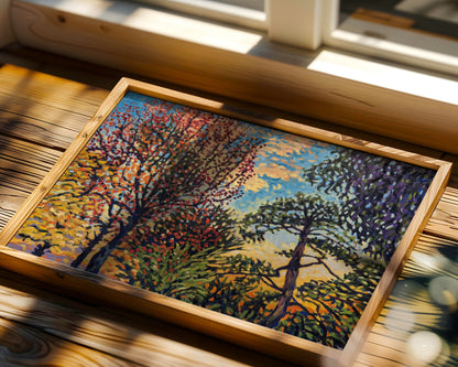 Garden with Scots Pine at Sunset